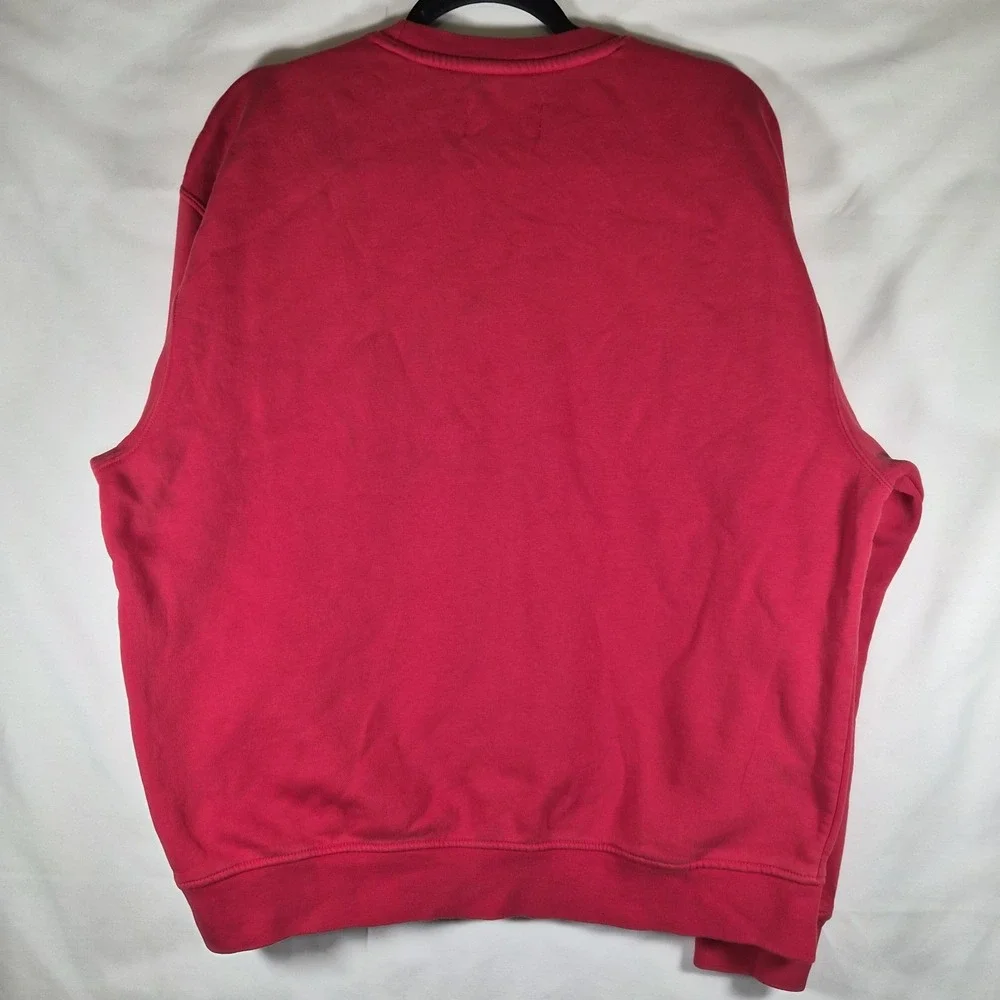 Jordan Sweatshirt‎ Mens Large Pink Plaid Spellout Crewneck Pullover Jumpman